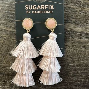 Pink tassel earrings